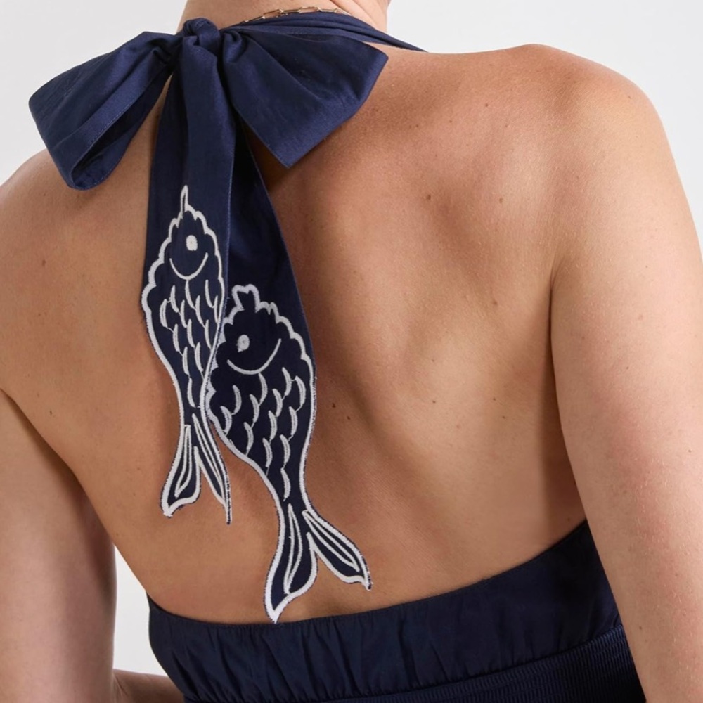 NWT Vineyard Vines Sconset Eyelet Halter Dress XL - Picture 3 of 4